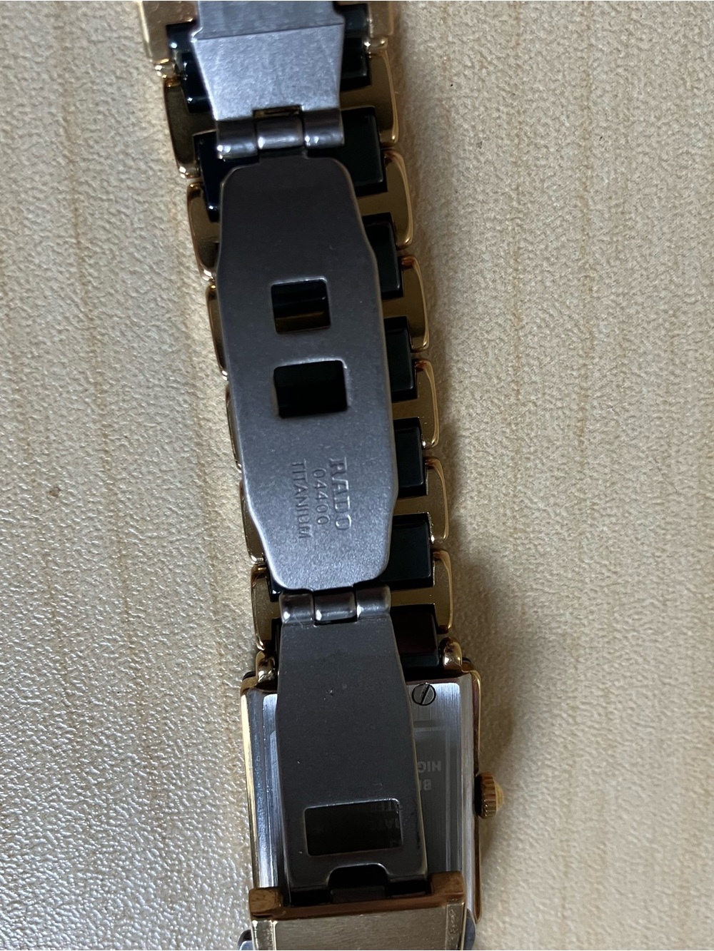 Rado Black and Gold Ceramic Link Dress Watch - Picture 5 of 6